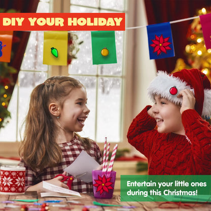Make-a-Face Christmas Stickers, 6 Designs, 36 Pieces