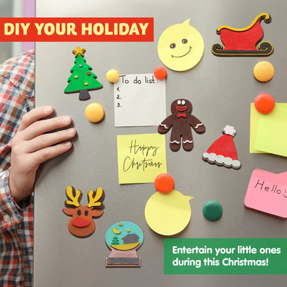 Christmas Wooden Magnet Painting Kit - Creative Arts & Crafts
