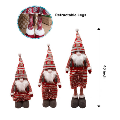 Tall Knitted Gnome Couple, 40 Inches