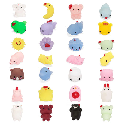 28-Pack Mochi Squishy Toys with Valentine's Day Cards for Kids