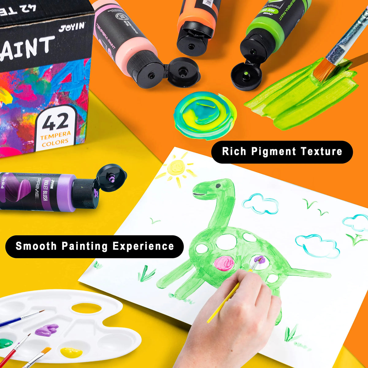 42-Piece Washable Tempera Paint Set