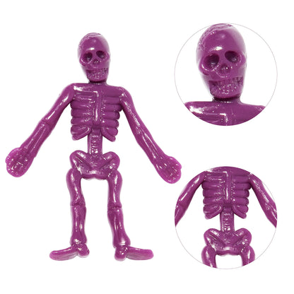 72 Pcs Halloween Stretchy Skeleton Toys