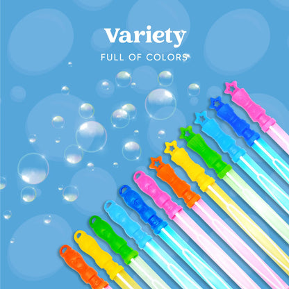 24 Bubble Wands (6 Colors)