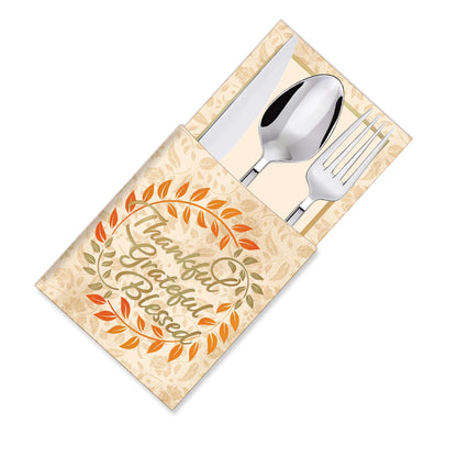 36-Piece Thanksgiving Decorative Utensil Holder