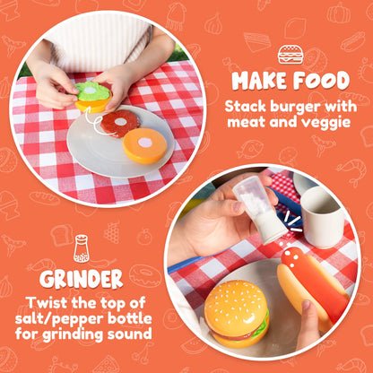PLAY-ACT Toy BBQ Grill Set