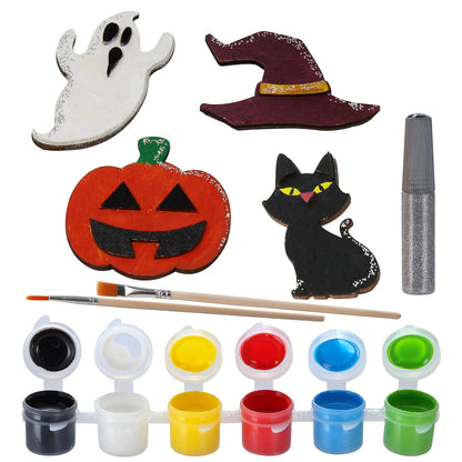 12 Pcs Halloween Wooden Magnets