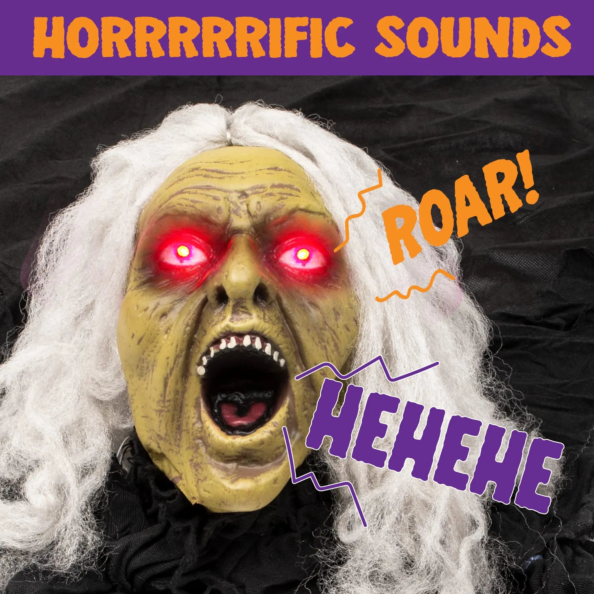 Halloween Light-Up Witch Ground Breaker Decoration