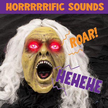 Halloween Light-Up Witch Ground Breaker Decoration