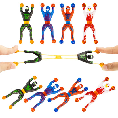 28 Sticky Climbing Ninjas with Kids Valentine's Cards for Valentine Party Favors