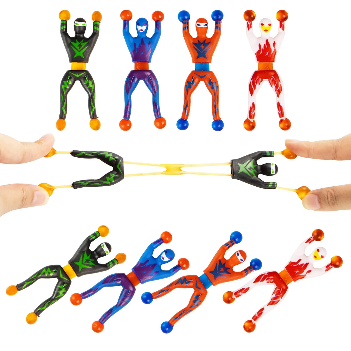 28 Sticky Climbing Ninjas with Kids Valentine's Cards for Valentine Party Favors