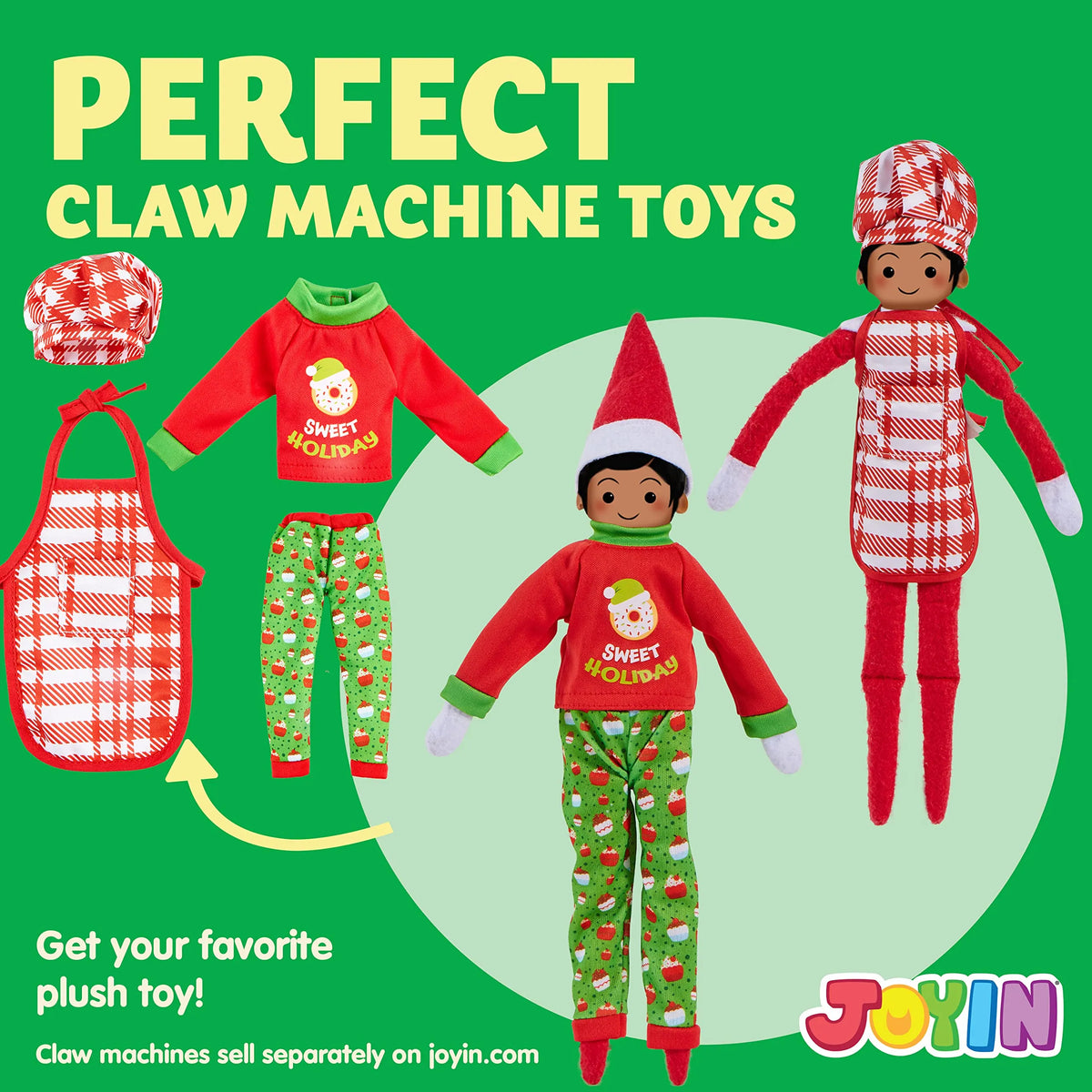 4-Pack Christmas Elf Doll Accessories
