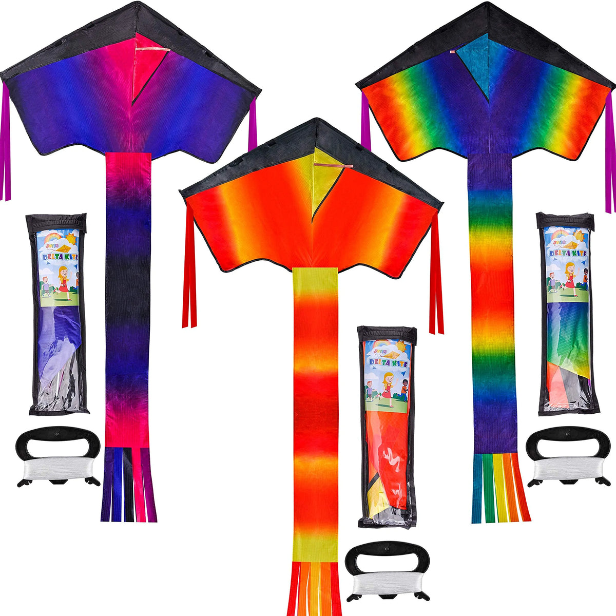 Delta Multicolor Kite, 3-Pack