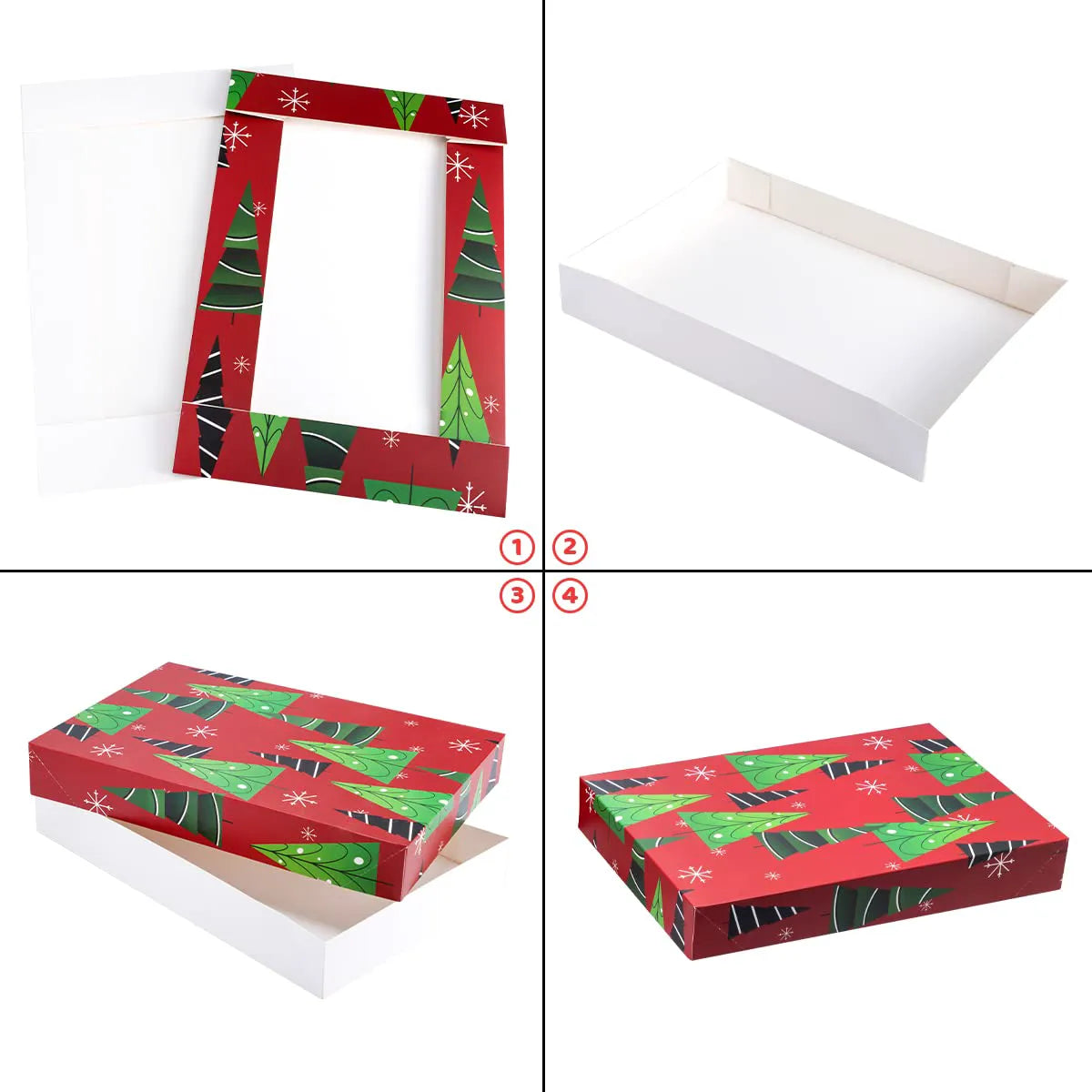 Wrap Shirt Boxes with Lid and Base, 12 Pack