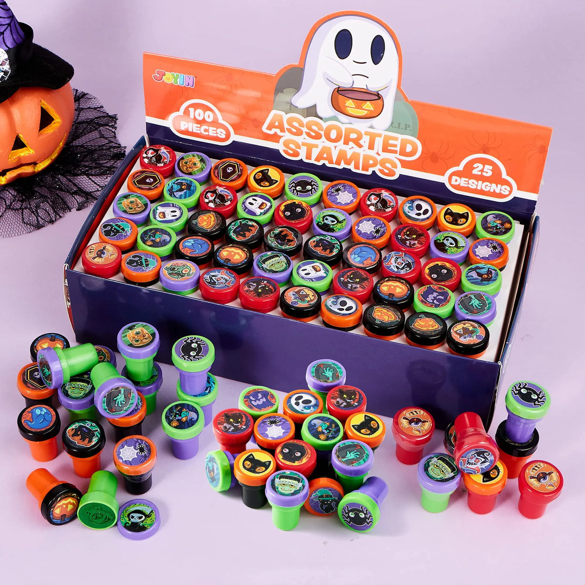 100-Pack Halloween Assorted Stampers