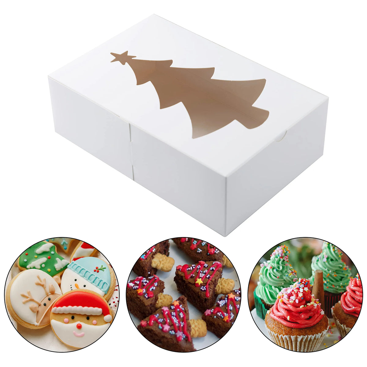 White Treat Boxes with Window, Pack of 24
