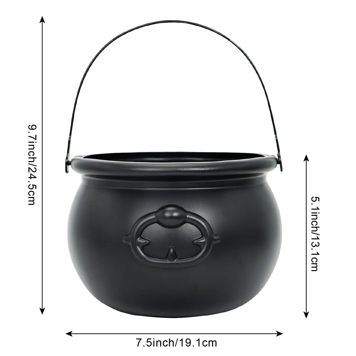 Large Black Halloween Cauldron
