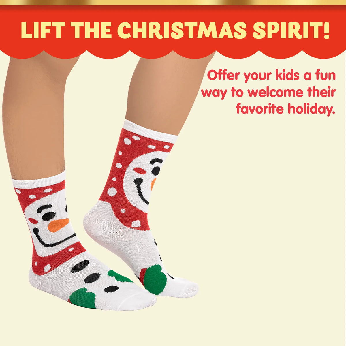12 Days of Socks Advent Calendar (12 Pairs: Santa, Snowman, Reindeer, Gingerbread Man)