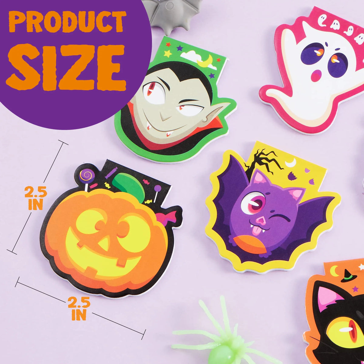 Halloween Spooky Characters Mini Notepad Set - 60 Pack