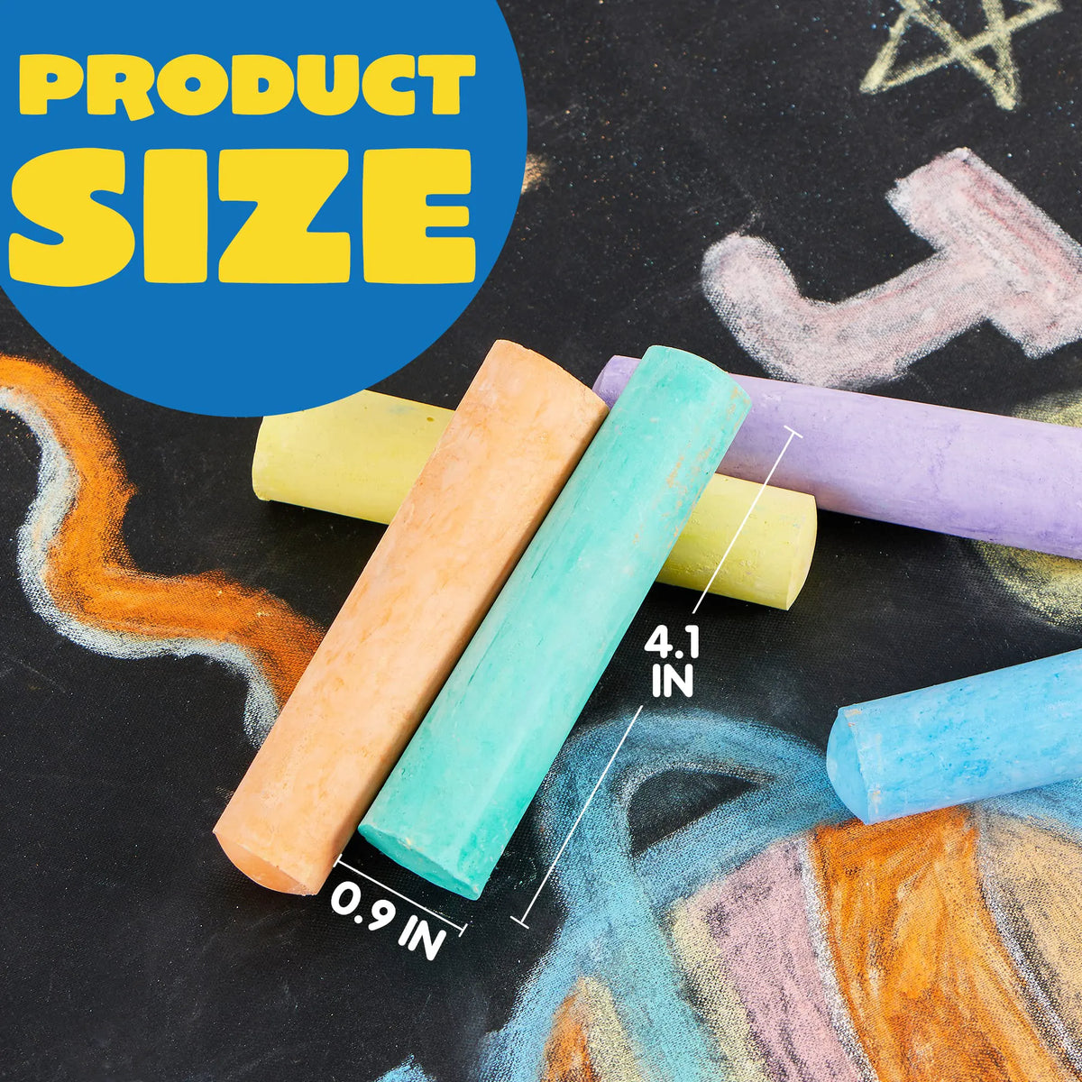 Washable Jumbo Sidewalk Chalk Set