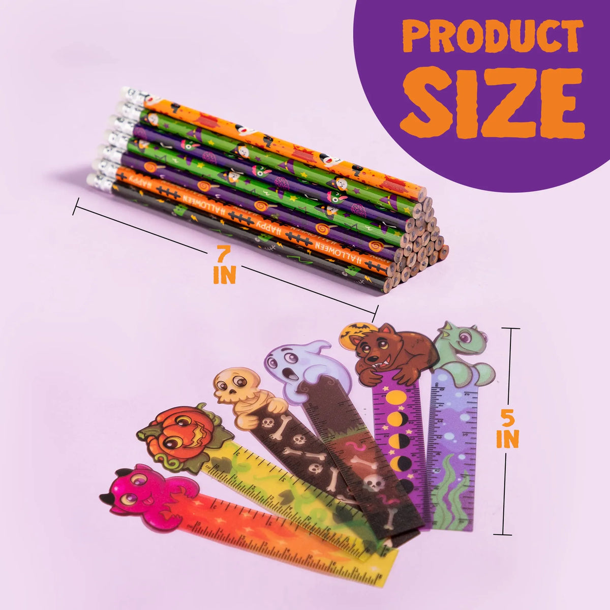 Halloween Pencil & Ruler Set (96-Piece)