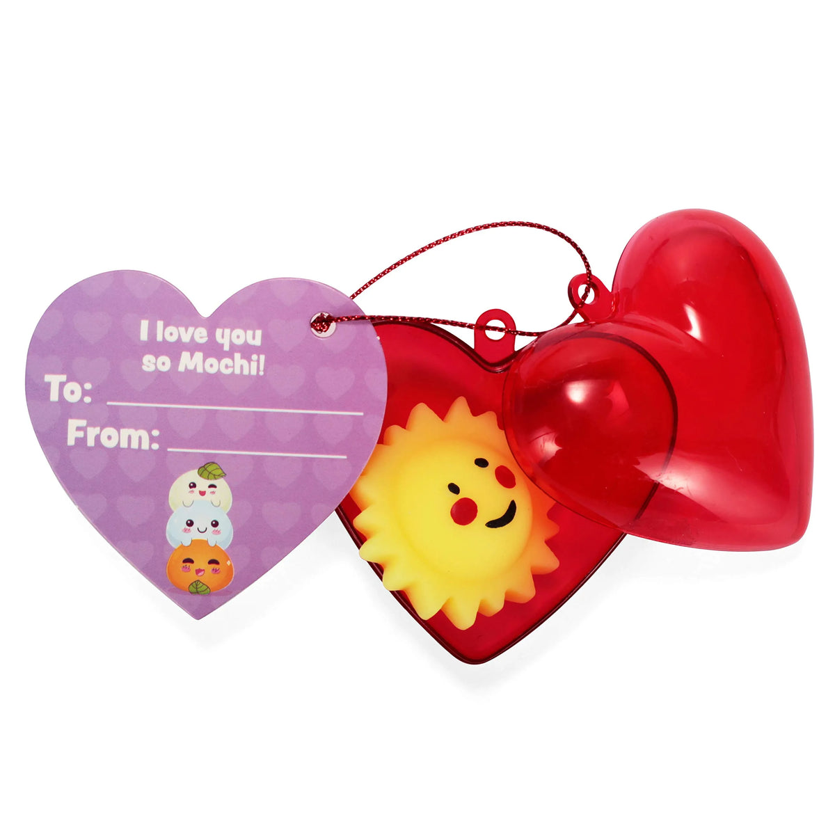 28-Pack Mochi Squishy Toys with Valentine's Day Cards for Kids