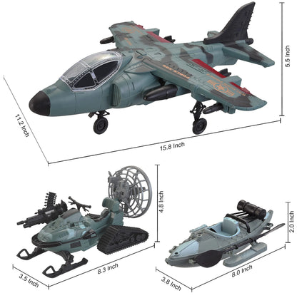 Camouflage Military Toy Set for Land and Air