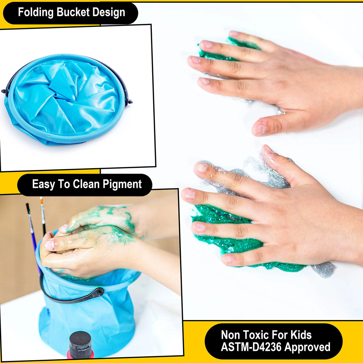 Washable Tempera Paint Set for Kids, 12 Pieces