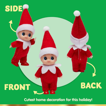 2 Red Tiny Christmas Dolls