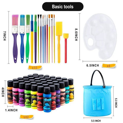 42-Piece Washable Tempera Paint Set