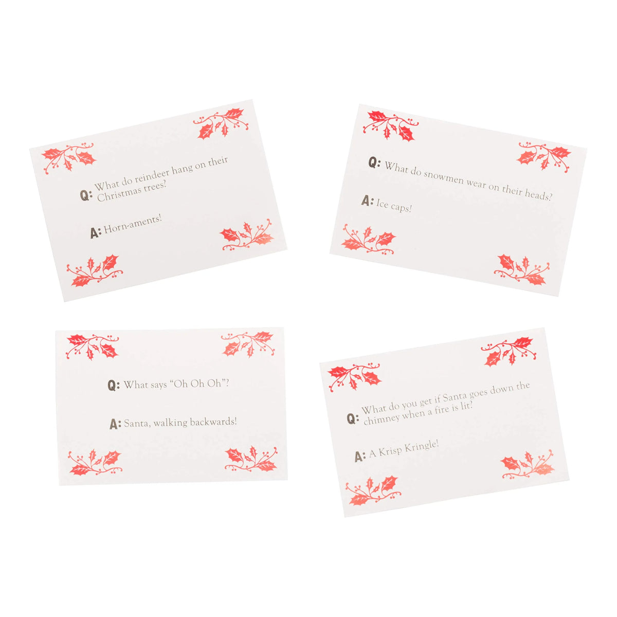 10in Christmas Party Favor - Red & White (No Snap)