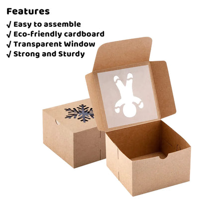 Brown Kraft Cookie Boxes (36 Pack)