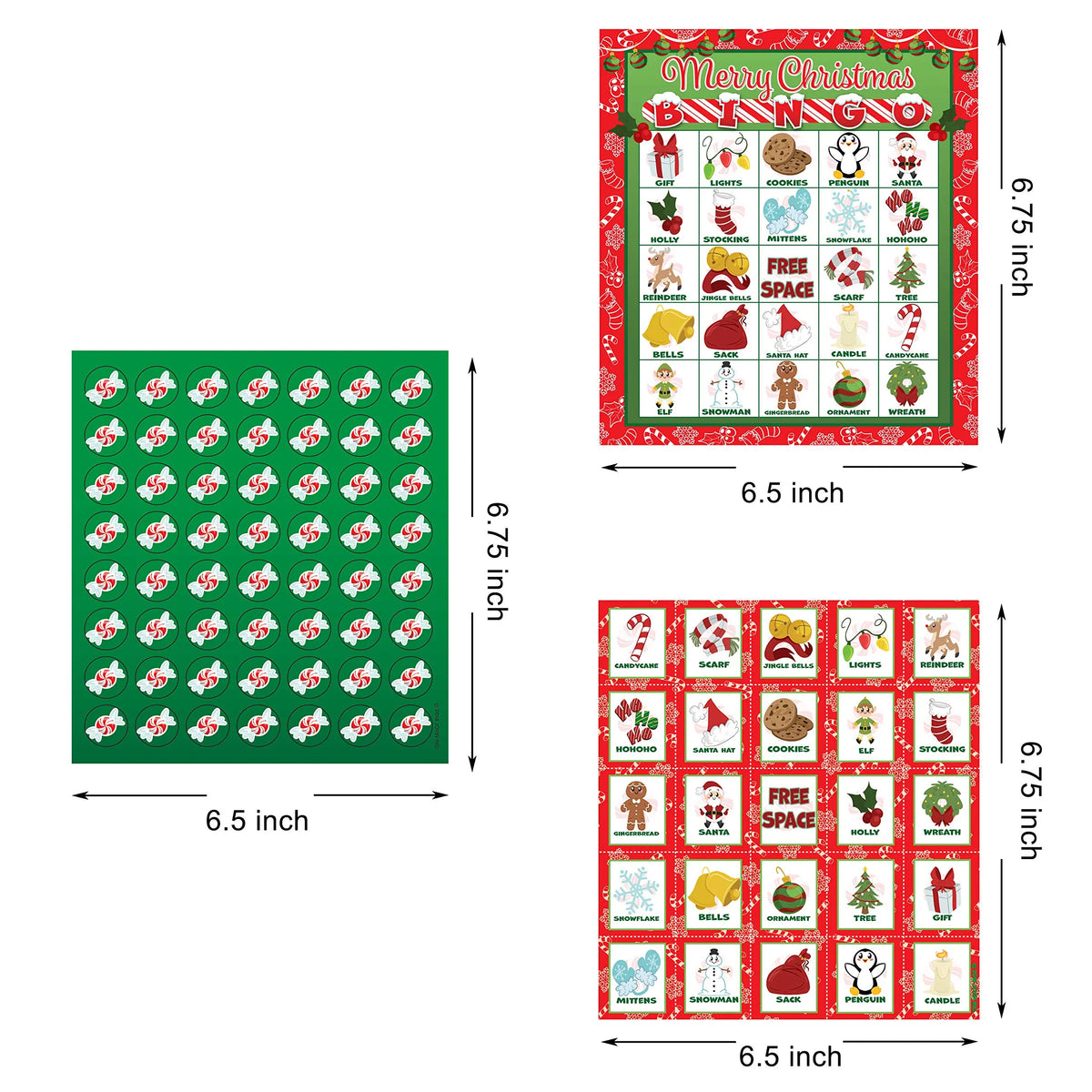 Christmas Bingo (Red) - 28 Pcs