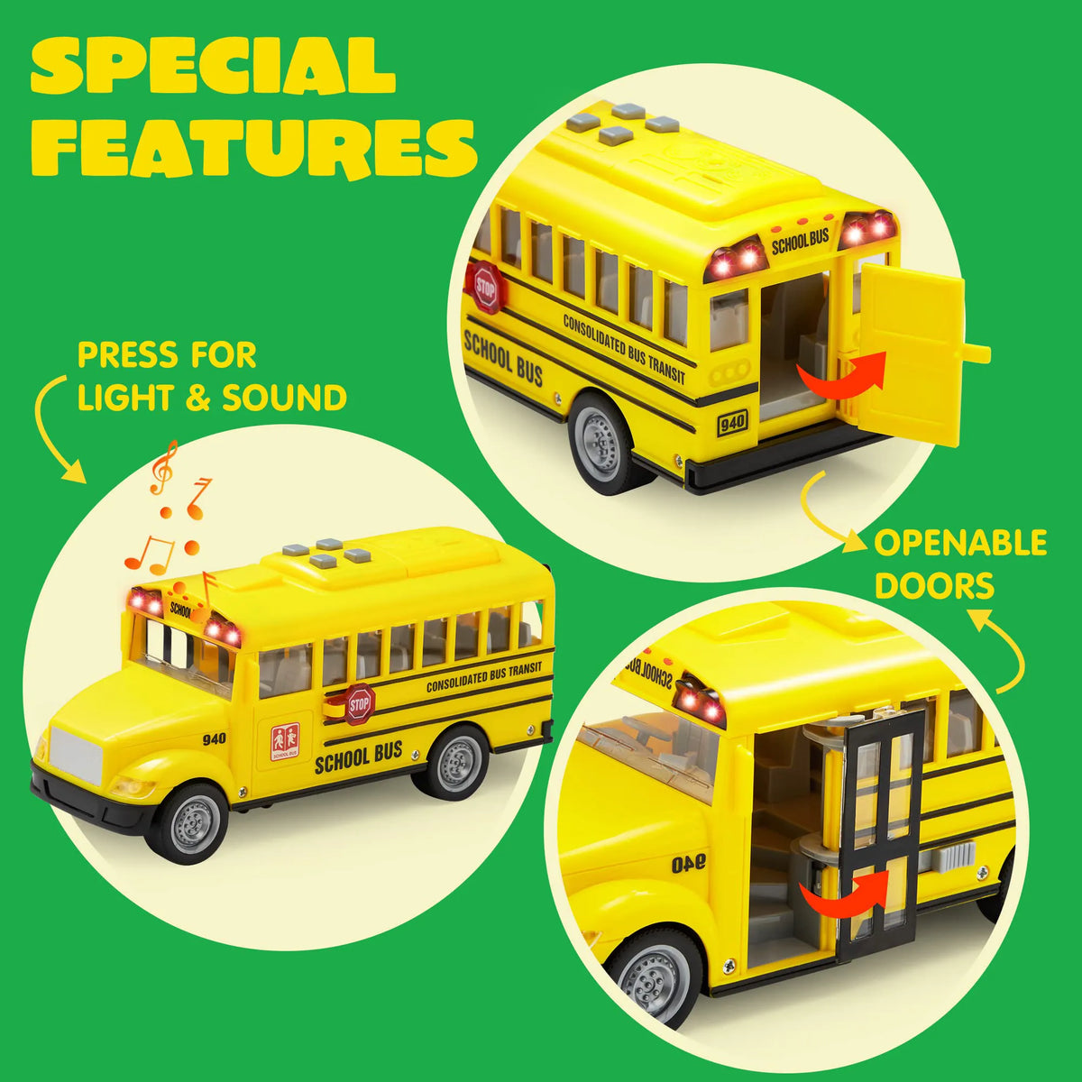 Friction Powered City Vehicle Toy Set