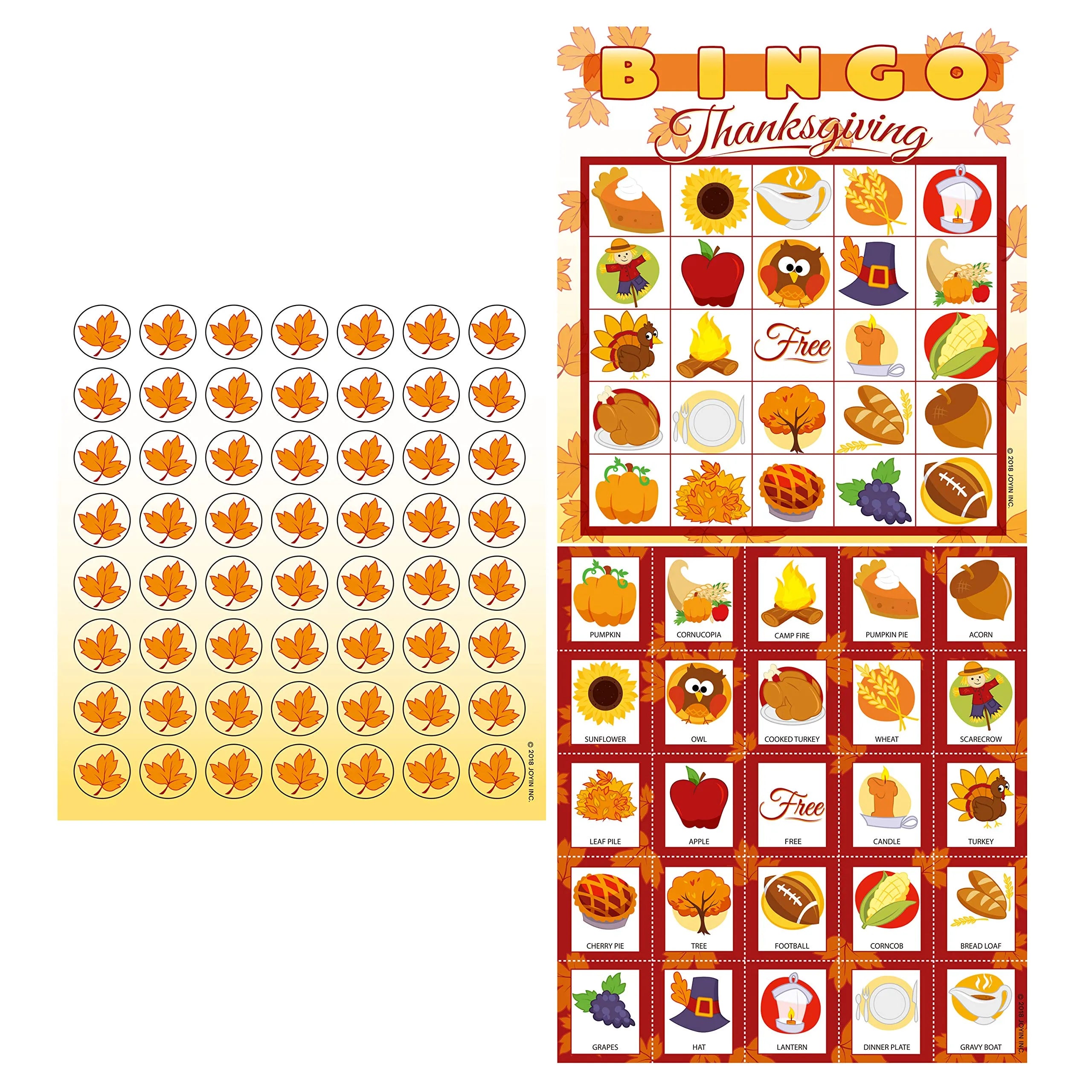 Thanksgiving Bingo Cards