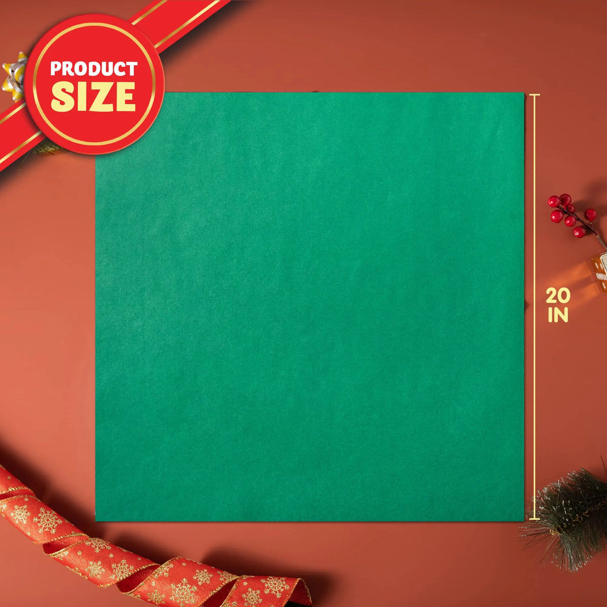 72 Sheets 20x20 Inch Christmas Tissue Paper Assortment (Red, Green & White)