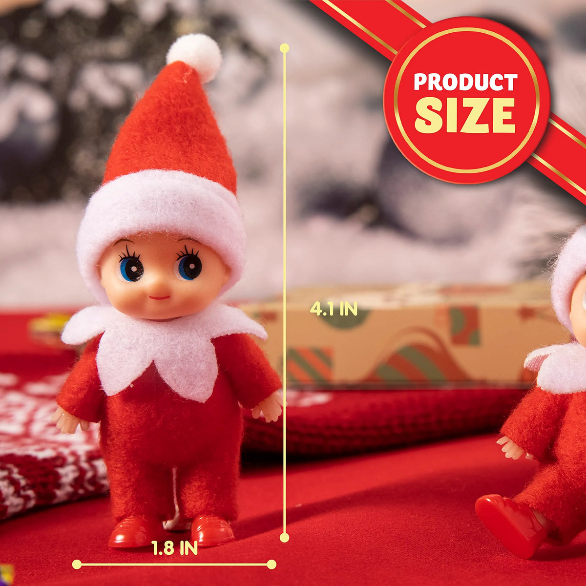 2 Red Tiny Christmas Dolls