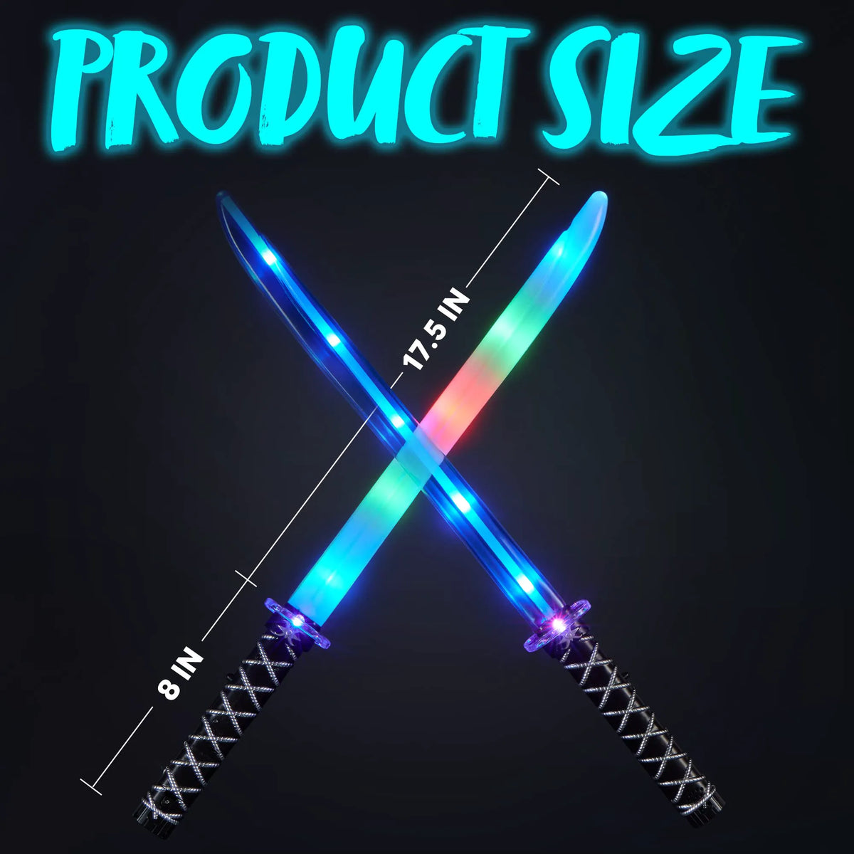JOYIN Ninja LED Pretend Play Swords (2 Pack)