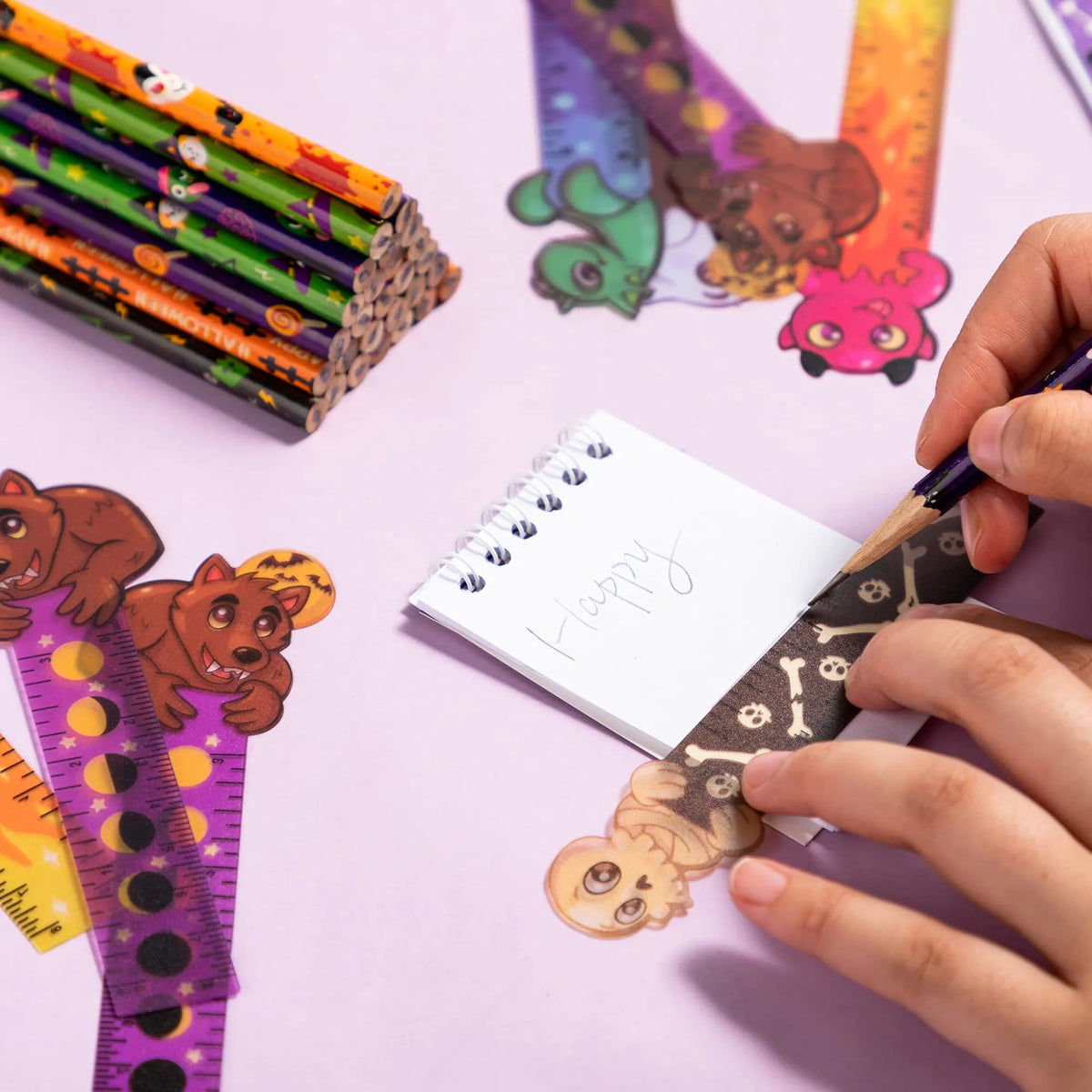 Halloween Pencil & Ruler Set (96-Piece)