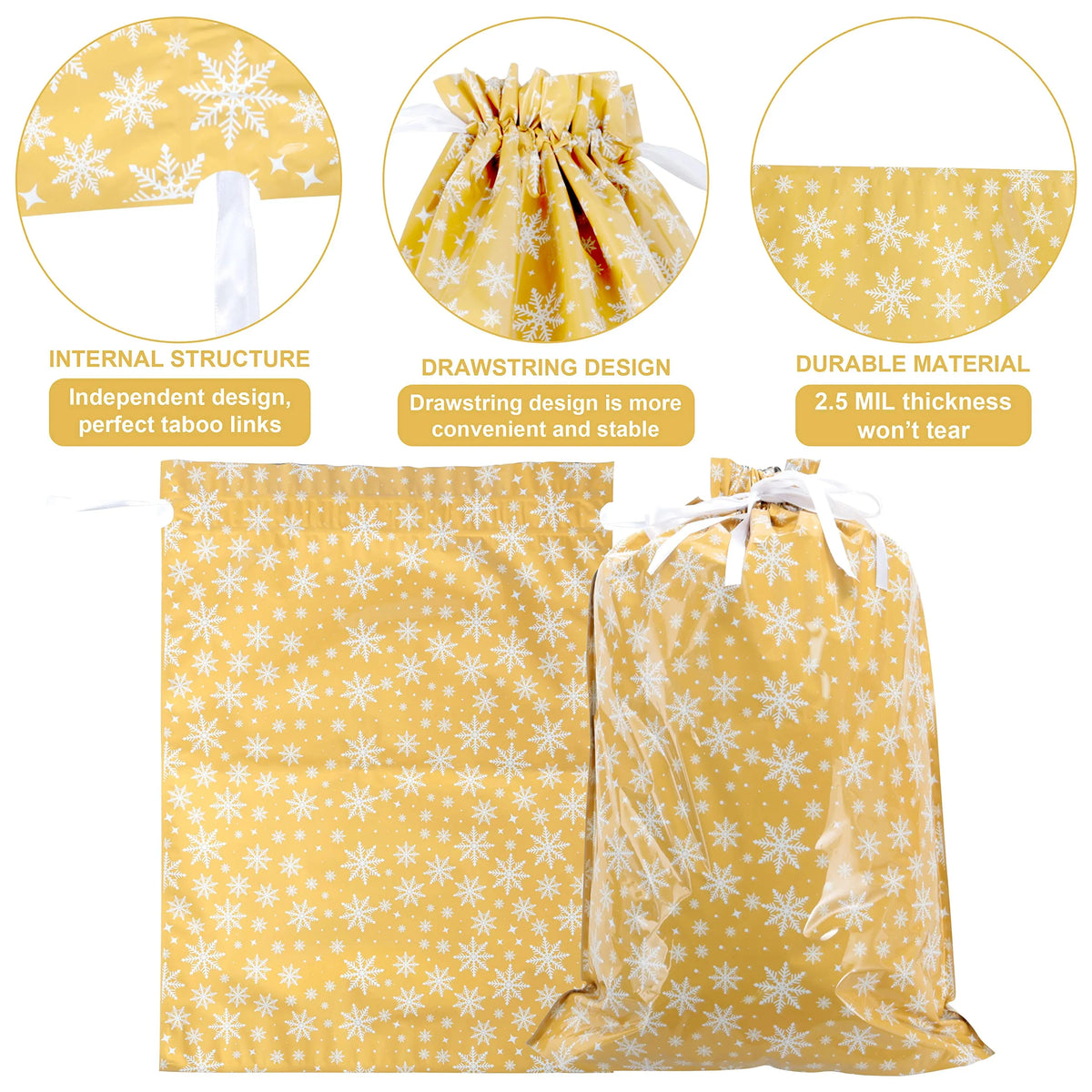 Christmas Drawstring Bags, 36 Pack