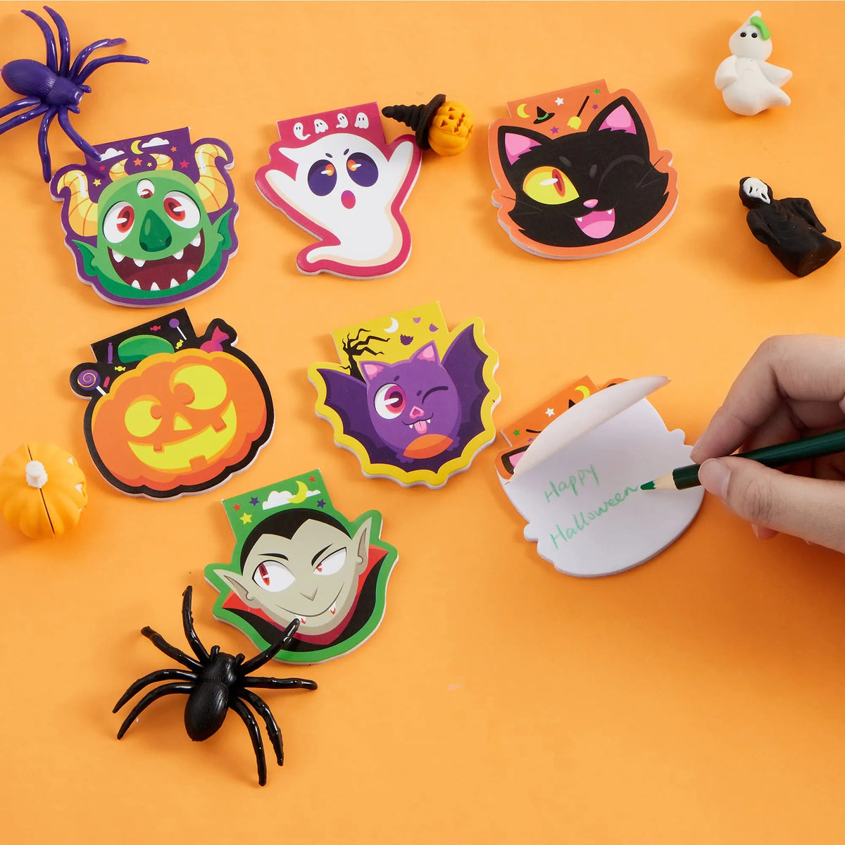 Halloween Spooky Characters Mini Notepad Set - 60 Pack