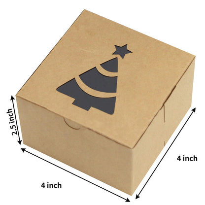 24 Kraft Cardboard Bakery Cookie Boxes