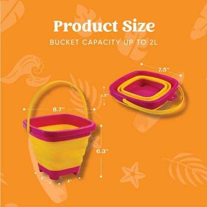 SLOOSH Foldable Sandbox Buckets (3 Pack)