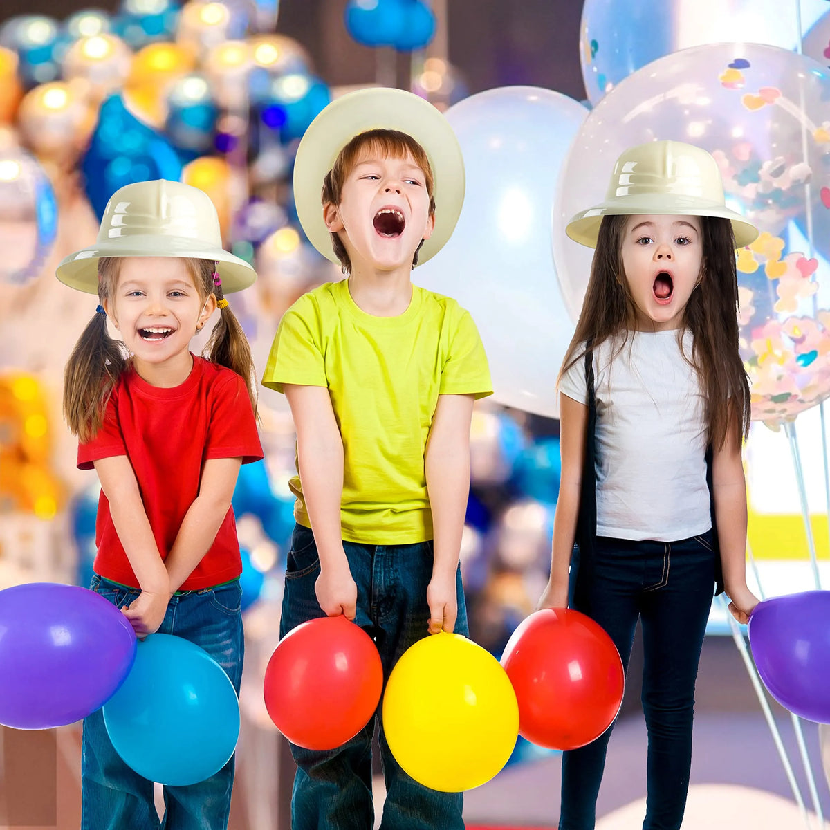 Jungle Animals Explorer Party Hats, 24 Pack