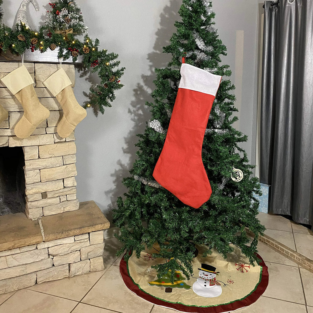 4-Piece 36-Inch Jumbo Felt Christmas Stockings