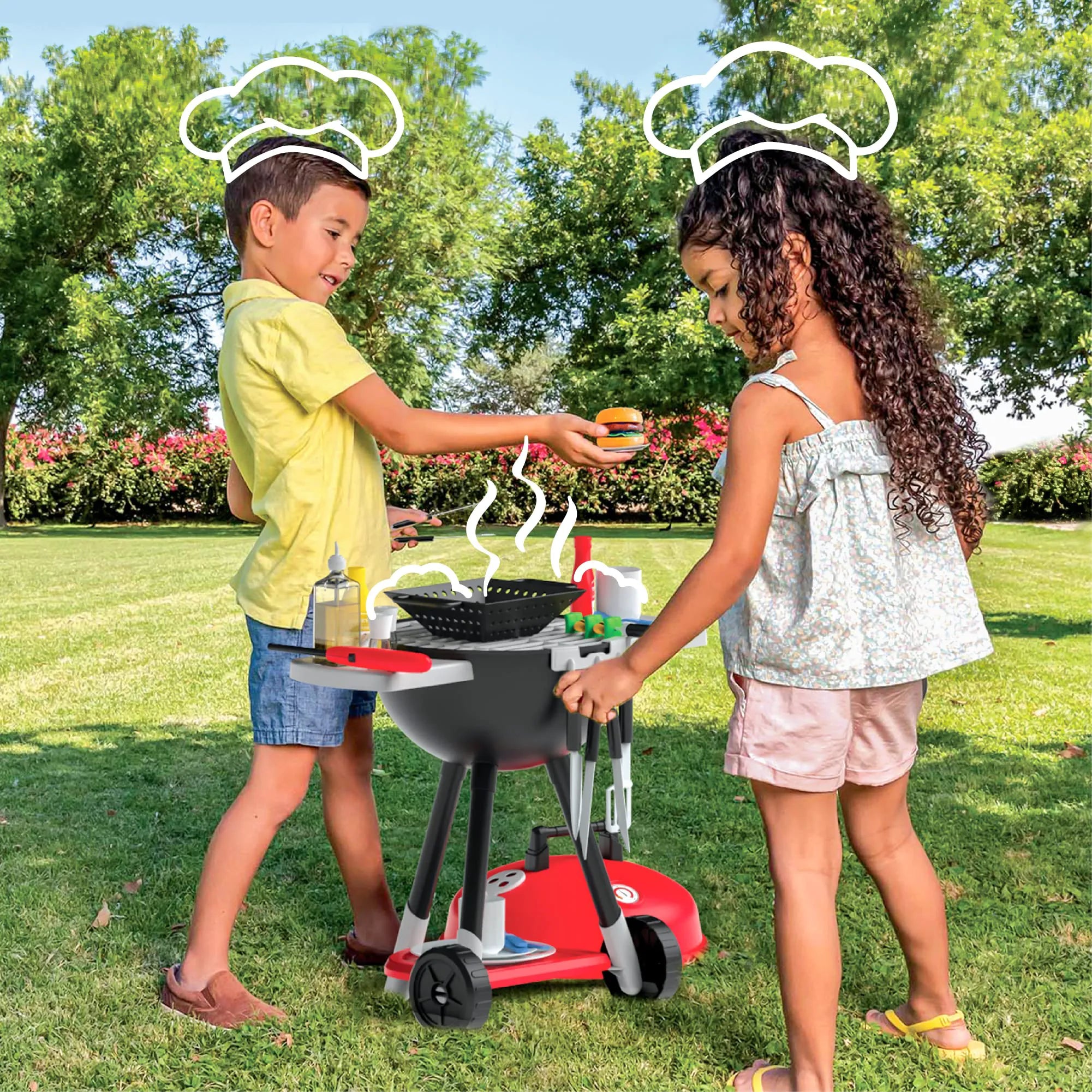 PLAY-ACT Toy BBQ Grill Set