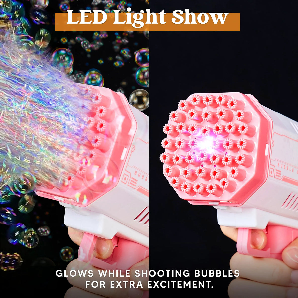 Sloosh 2-Pack Bubble Machine - Bazooka Rocket Bubble Gun Toy for Kids Ages 4-8, Adults, Party Favors, Summer, Wedding, Easter