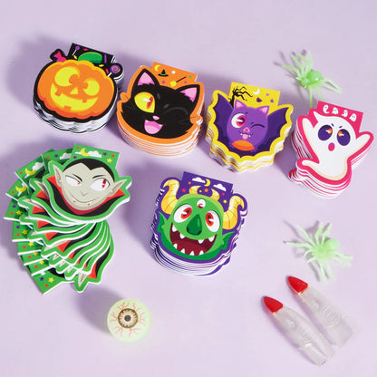 Halloween Spooky Characters Mini Notepad Set - 60 Pack