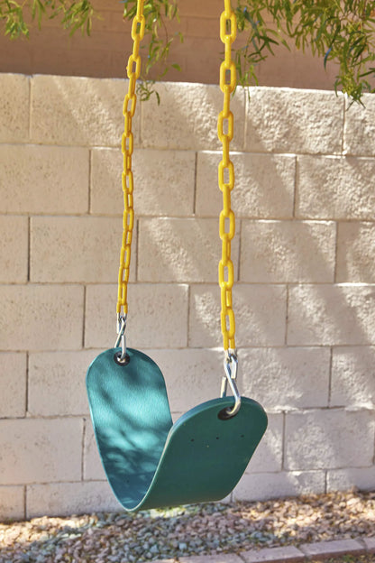 TURFEE Green Swing Seats with 66-Inch Chain, 2-Pack