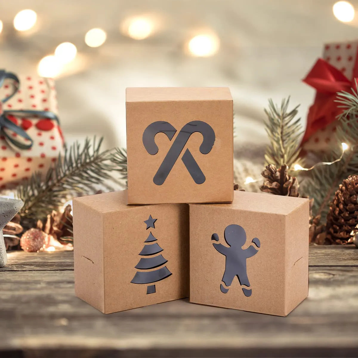 Brown Kraft Cookie Boxes (36 Pack)