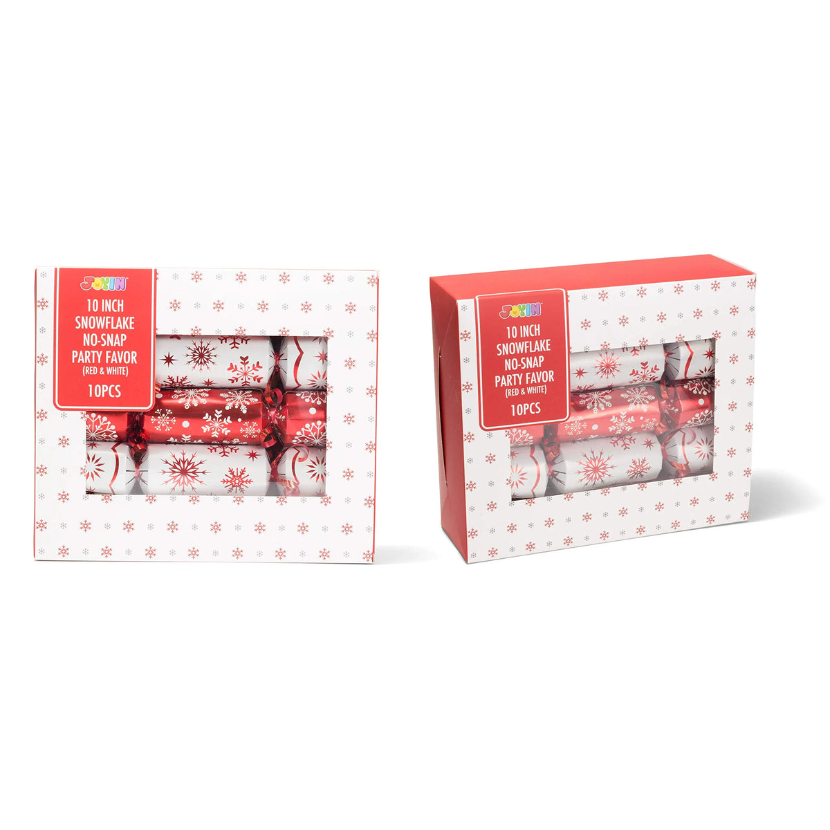10in Christmas Party Favor - Red & White (No Snap)